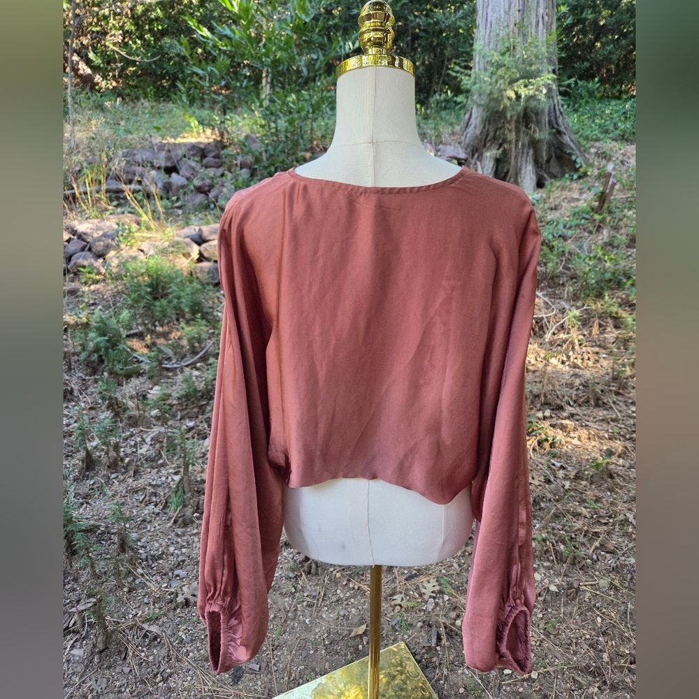 Free People Bohemian‎ Hipster Bell Sleeve Women's Top - Picture 3 of 6